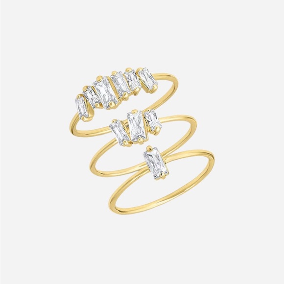 SOLD Gorjana Gold Amara Ring Set - SIZE 6 - Picture 3 of 6